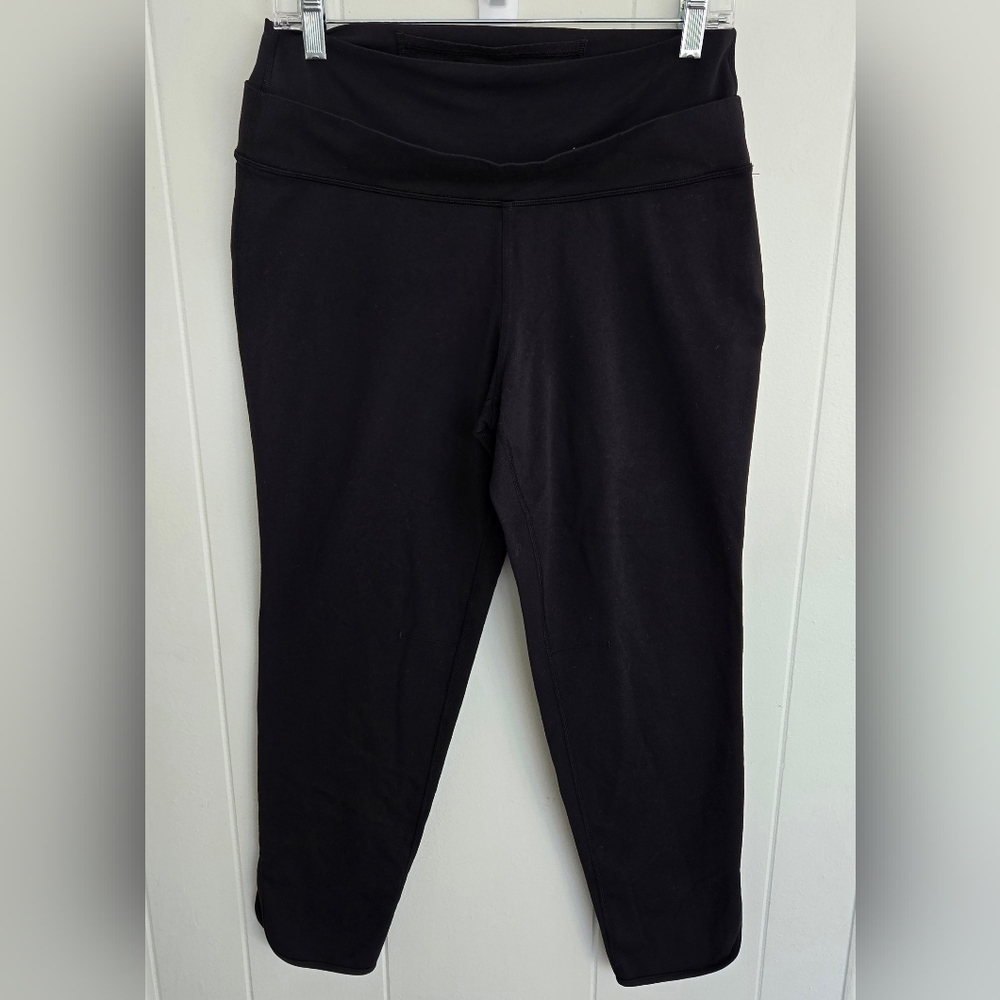 Lululemon Double Waist Band Cropped  Leggings Black Size 8